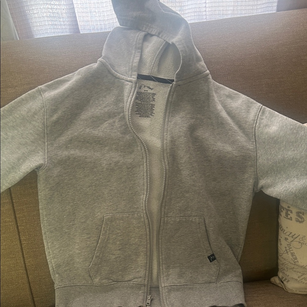 art class Gray Zip-Up Hooded Sweatshirt for Kids